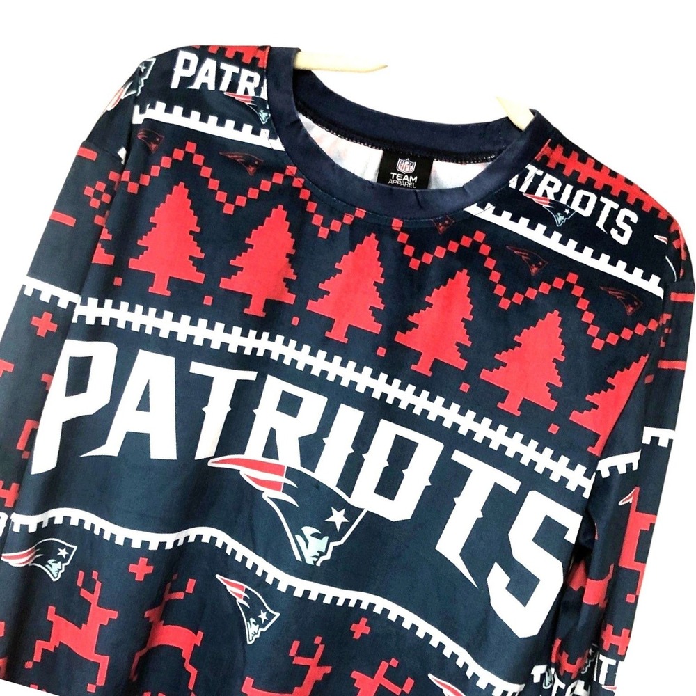 New England Patriots Flannel Pajama Set PJs Men's XL Nordic Christmas Lounge NFL